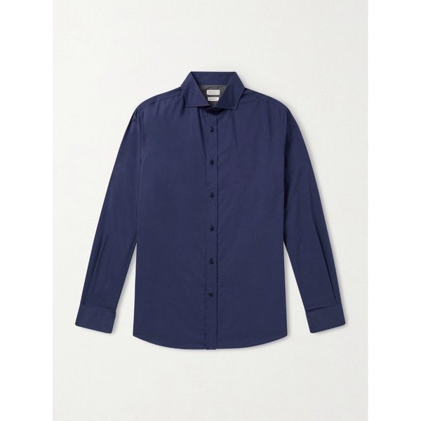 브루넬로쿠치넬리 컷어웨이 칼라 코튼 셔츠 46376663163000364