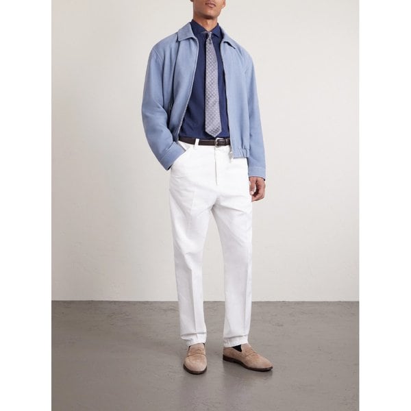 브루넬로쿠치넬리 컷어웨이 칼라 코튼 셔츠 46376663163000364