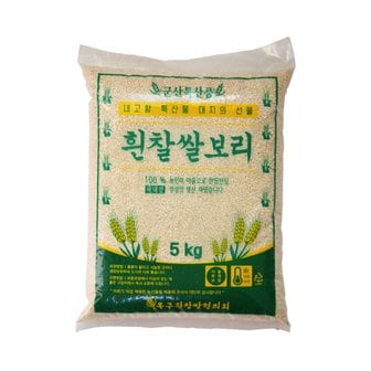 하루세끼쌀 24년 햅곡 햇보리 흰찰쌀보리 5kg 잡곡 찰보리