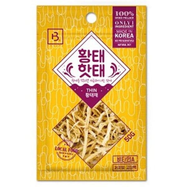 브리더랩 강아지 간식 육포 애견 간식 황태채 50g