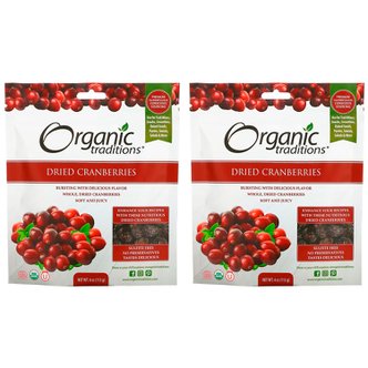  Organic Traditions 오가닉 건크랜베리 113g 2개 Dried Cranberries