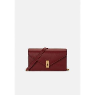 이스퀘어 5222176 Ralph Lauren POLO ID LEATHER CHAIN WALLET AND BAG - Across body bag chianti