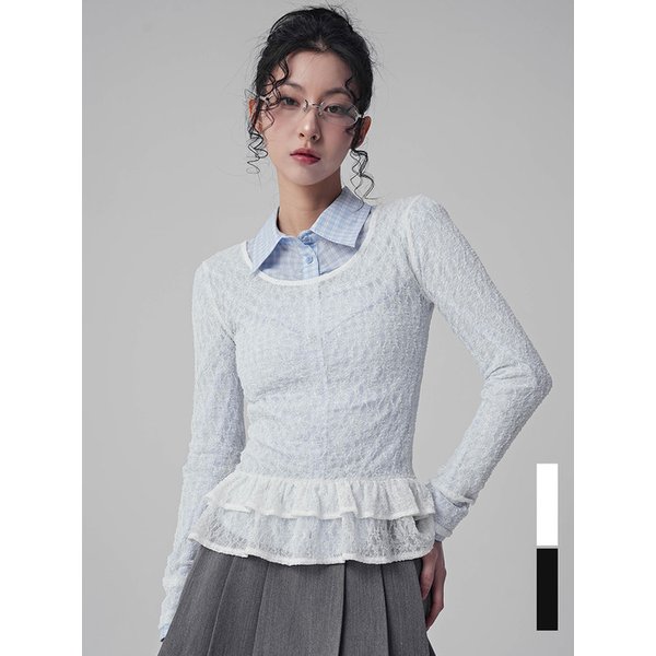 엘라 플라워 시스루 프릴 티_2Colors