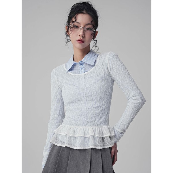 엘라 플라워 시스루 프릴 티_2Colors