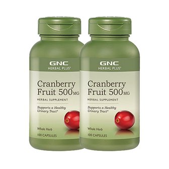 GNC [해외직구] 지앤씨 크렌베리 푸릇 엑스트랙트 500mg 100캡슐 x2