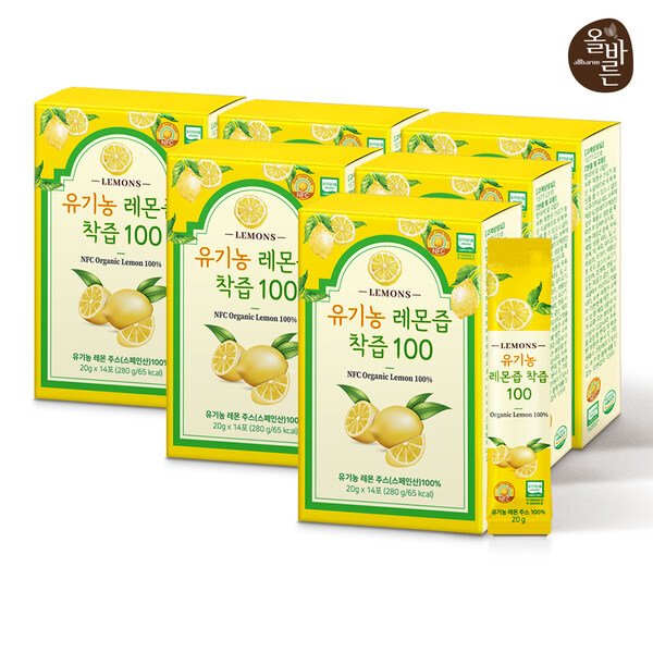 유기농 레몬즙 착즙 100 14포 6박스 (총 84포)