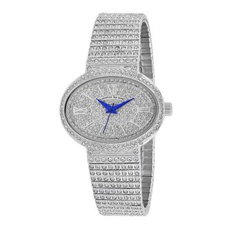 이스퀘어 4441307 Christian Van Sant Sparkler Quartz Silver Dial Ladies Watch