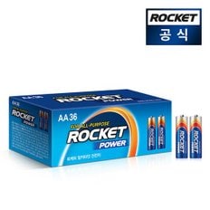 로케트 알카라인 건전지 온라인팩 AA 36개입