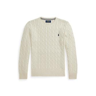 폴로 랄프 로렌 폴로 키즈 남아 8-18세 케이블 니트 코튼 스웨터(CWPOSWEY6820561101)