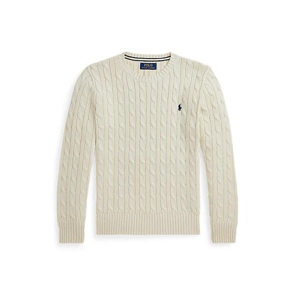 폴로 키즈 남아 8-18세 케이블 니트 코튼 스웨터(CWPOSWEY6820561101)