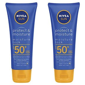 니베아 썬크림 로션 튜브 nivea sun SPF 50 protect moisture lotion tube 100ml 2개