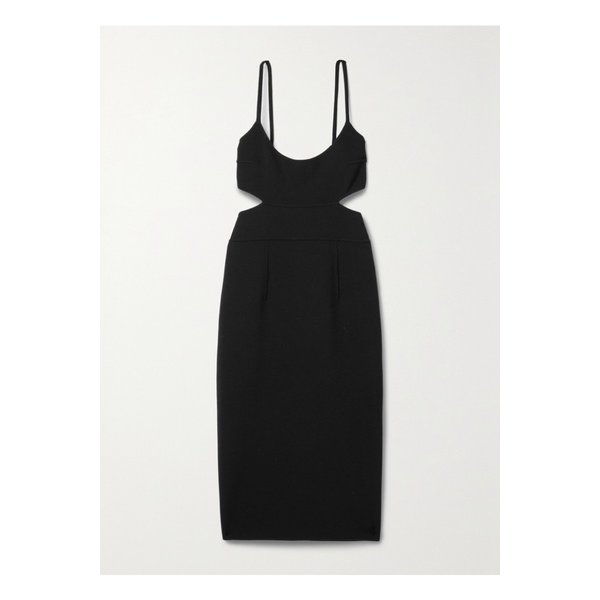 Cutout Wool-blend Midi Dress 블랙 43769801095728258