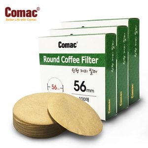코맥 원형 커피여과지 56mm(300매)-FR1 [커피필터/거름종이/핸드드립/드립용품/커피용품]