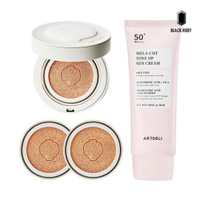 아트델리 도자기광쿠션 본품 23호 + 리필 x2 + 멜라컷 선크림 50ml