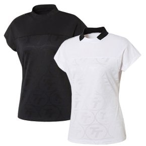 (최초가:159000원)  (WWM22205) 여성 ET 트루템퍼 로고 자카드 하이넥 티셔츠