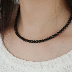 [ 모던라이크 / 본사 정품 ] 실버 925 오닉스 블랙 목걸이 5mm