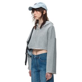 Keni Cut Hood Zipup (Melange Gray)