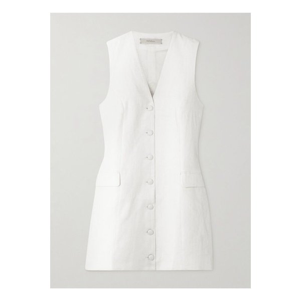 페이스풀 엘로이즈 민소매 리넨 미니 드레스 화이트 46376663162870817