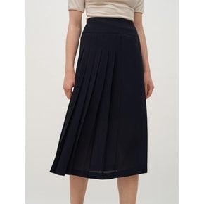 TTR FRONT PLEATED SKIRT 2COLOR