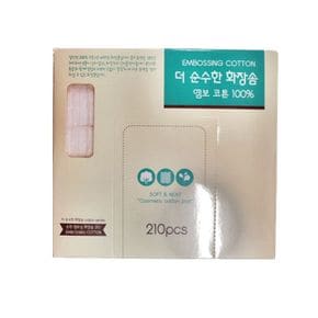 더한 화장솜 순면솜 다용도화장솜 페이스클 210P X ( 2매입 )