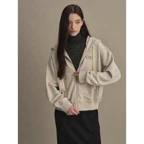 OVERFIT HOOD ZIP-UP (oat gray)