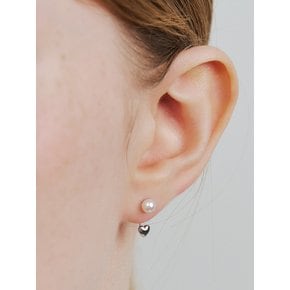 hazel heart pearl ear jacket earring