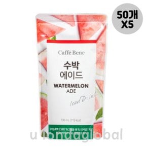 카페베네 수박 에이드 탄산 음료수 190ml 50개 X 5