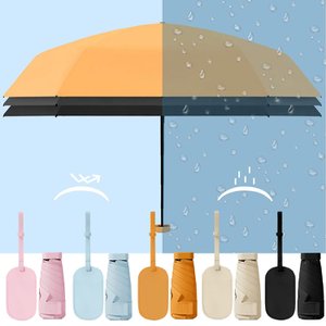 유니커블 초경량 파스텔 양산 우산 파우치 포켓 걸이 손잡이 양우산 암막 자외선 차단 수동 미니 가벼운 고급 암막우