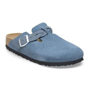 우먼 Birkenstock 보스턴 Braided 스웨이드 - Elemental 블루 1026673