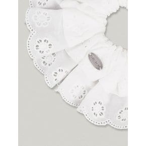 FLORAL LACE HAIR SCRUNCHIE (WHITE)