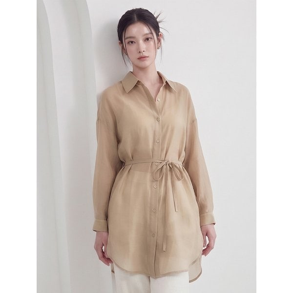 COLLAR HALF DRESS BEIGE 카라 하프 드레스 베이지