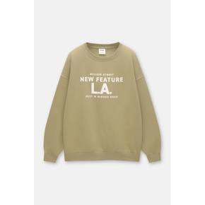 LA 텍스트 스웨트셔츠 3590/383 KHAKI