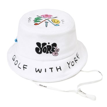 욜프 TOWEL BUCKET HAT TROPHY WHITE 욜프 타월버킷 트로피 화이트
