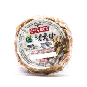 국내산 재료로 만든  무염 연청국장(200g x6팩)