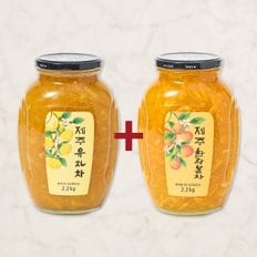 제주 유자차 2.2kg+한라봉차 2.2kg