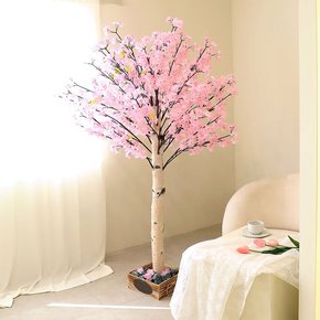 인테리어 조경 조화 인조나무 꽃화분 벚꽃나무 150cm