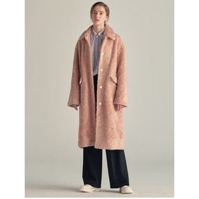 PEACH shearling effect maccoat(HJ047)