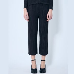 25 SS 플리츠플리세 이세이미야케 미드라이즈 크롭 팬츠 PP48JF163 48 BLACK BROWN