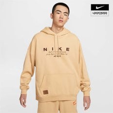 나이키 맨즈 나이키 클럽 오버사이즈 풀오버 후디 NIKE HQ4745-233