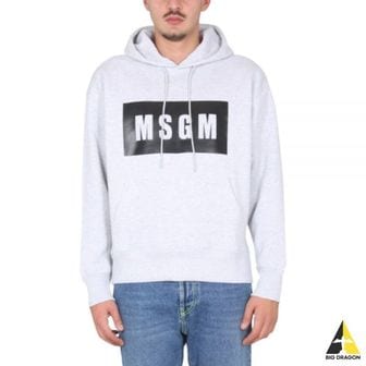 MSGM 엠에스지엠 박스 로고 후드 티셔츠 (2000MM525 200004 94)