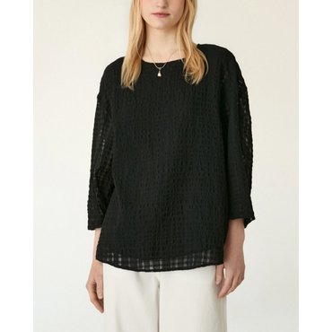 DKNY (시즌오프30%)라운드넥 체크 블라우스 (DW2F3WBL505L)