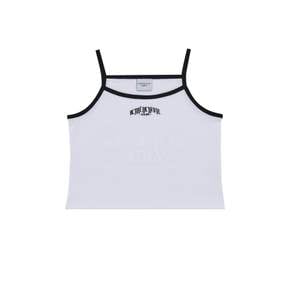 GOTHIC LOGO CROP TANK TOP WHITE-고딕로고