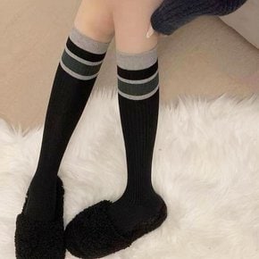 줄무늬 여성 니삭스 사계절 롱양말 여자 학생 반 스타킹 무릎 양말