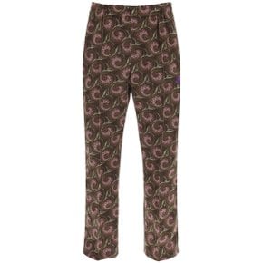 Mens Pants Baracuta x needles jacquard jersey track pants DARK BROWN BRPAN0028UT2676