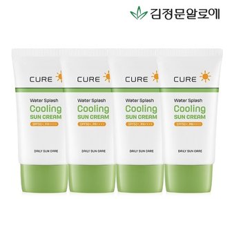  [김정문알로에] 큐어 스플래쉬 쿨링 선크림 40ml 4개