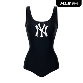 [코리아공식] 베이직 빅로고 원피스 스윔수트 NY (Black)