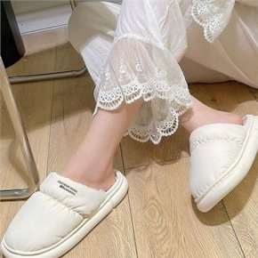 푹신한 여성 겨울 슬리퍼 뽀글이 겨울 실내화 따뜻한 사무실 거실...