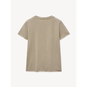 CUTTING ROUND T-SHIRT_BEIGE