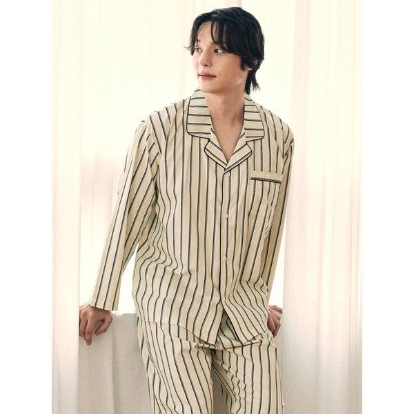 엑설런트 긴팔 순면 남성 빅사이즈 잠옷 세트