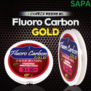 SAPA 싸파 EVALINE 후로로카본낚시줄 50m FluoroCarbonGOLD/낚싯줄/목줄/원줄/바다낚시/민물낚시